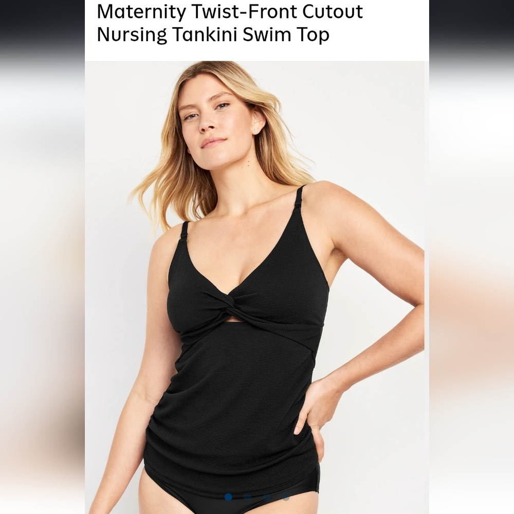 Old Navy Women's Black Twist-Front Top
